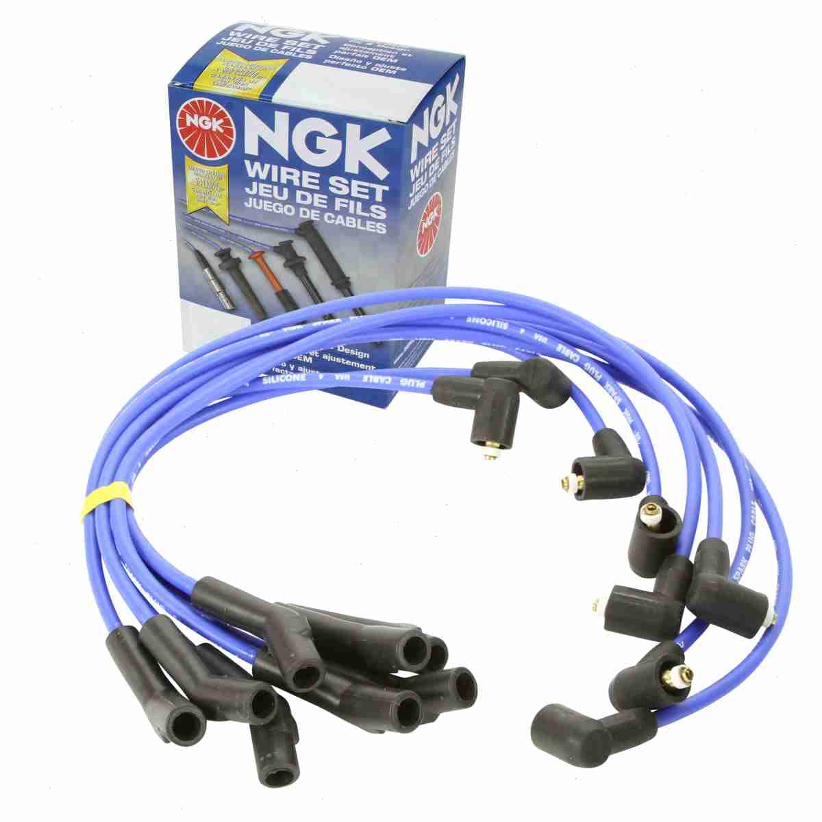 NGK Spark Plug Wire Set compatible with Land Rover Discovery 4.0L 4.6L V8 1999-2004