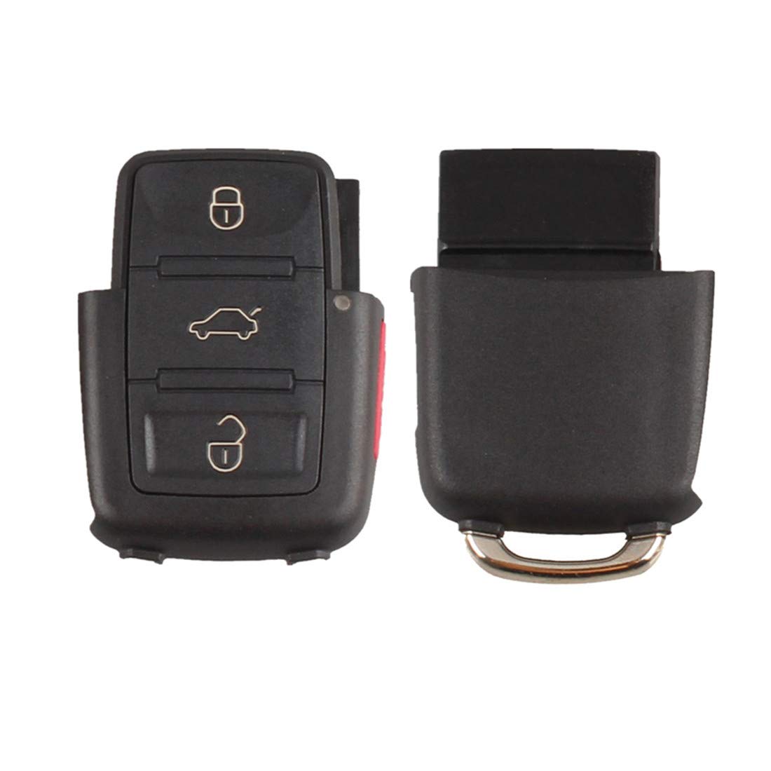 New Uncut Blade Keyless Remote Key Fob Shell Case No Chips Inside for VW Volkswagen Jetta Passat Golf Beetle Rabbit GTI CC EOS(B