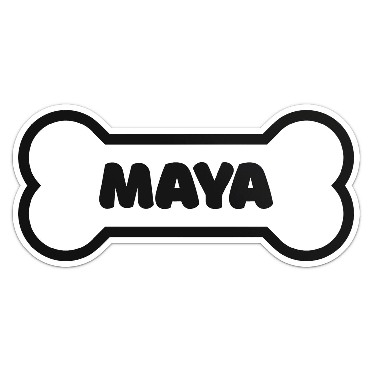 Maya Dog Name Sticker - Waterproof Vinyl Decal For Car Bumper, Laptop, Water Bottle, Wall, And Window, Size - 6'' Longer Side