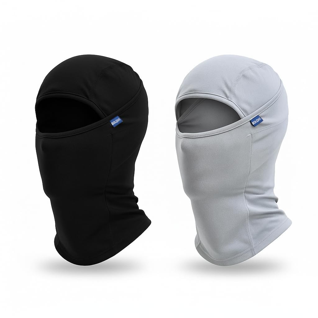 Boldfit Full Face Helmet Mask For Bikers In Riding Uv Protected, Balaclava, Black Mask For Bike Riding And Cycling Accessories F