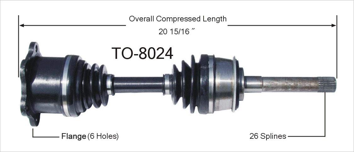 SurTrack TO-8024 CV Axle Shaft