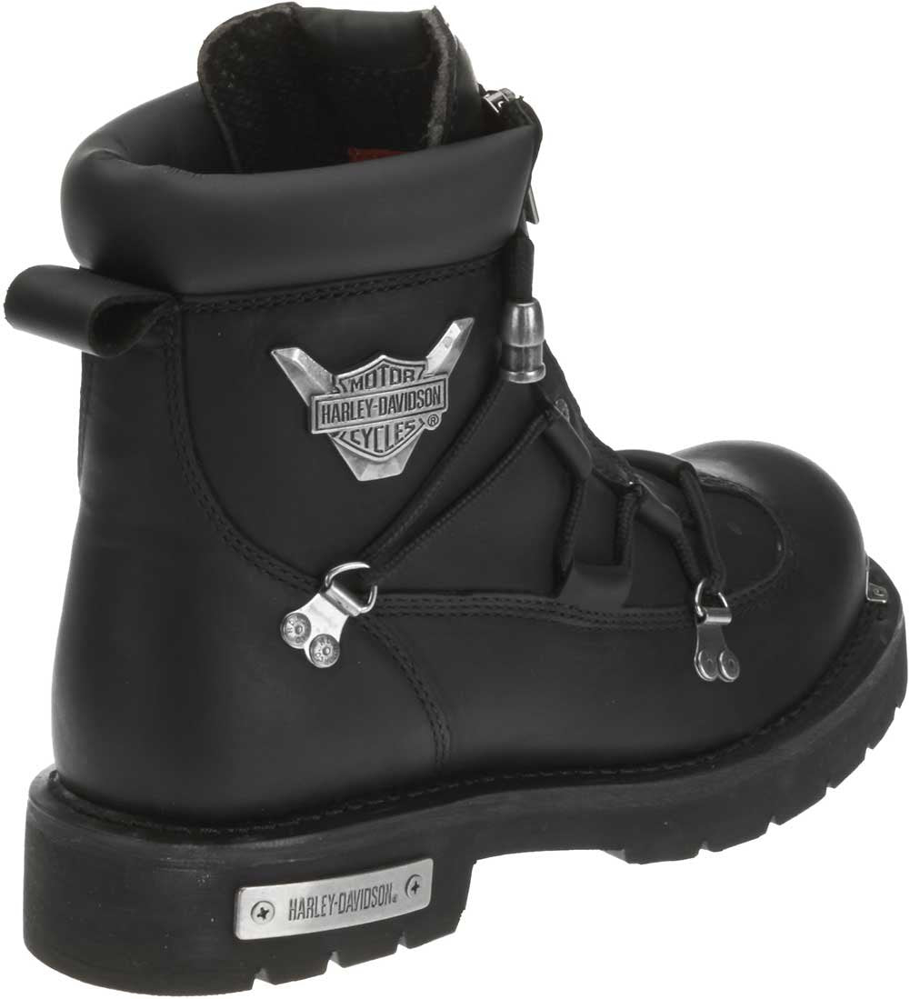 Harley-Davidson Men's Brake Light Leather Motorcycle Casual Boot, Black/Black/Black, 18
