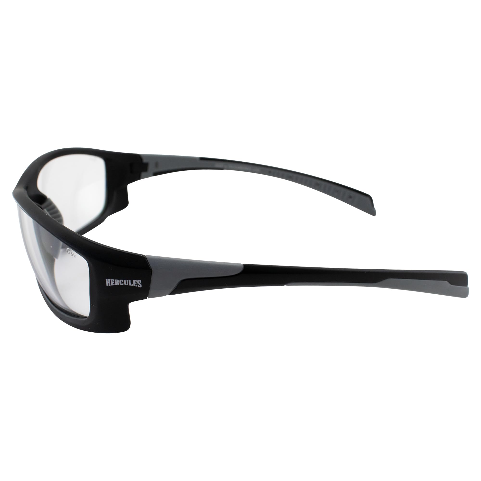 Global Vision Hercules-5 Motorcycle Safety Glasses Ansi Z87.1 Riding Sunglasses Black Frame W/Clear Lens