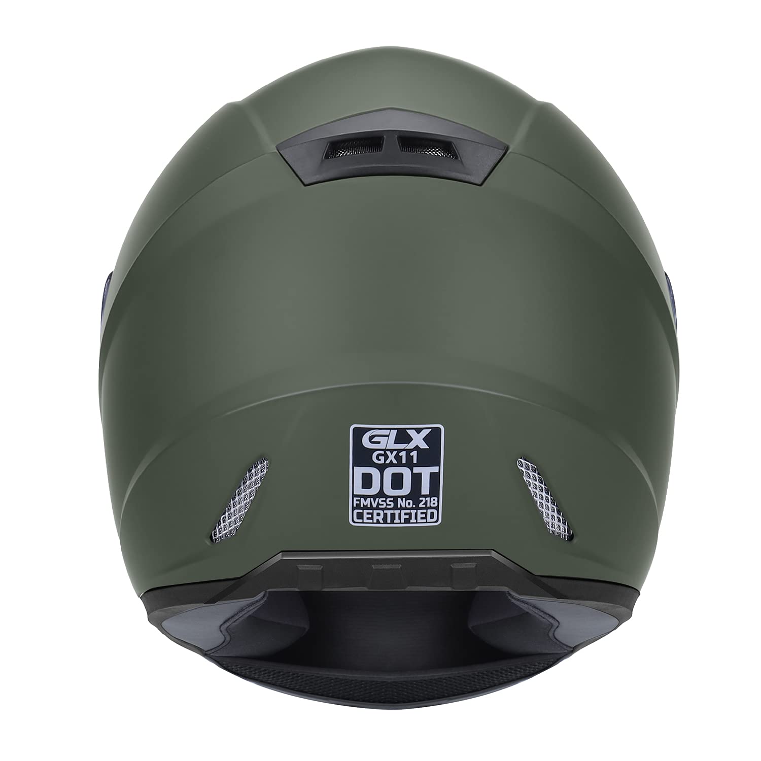 GLX GX11 Compact Motorcycle Helmet - Camo, Medium - Full Face w/ Tinted Visor, DOT Approved