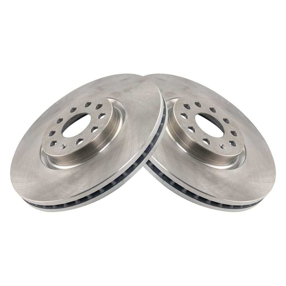Trq Front Brake Rotors Set Vented Compatible With 2018-2022 Volkswagen Atlas 2020-2022 Atlas Cross Sport