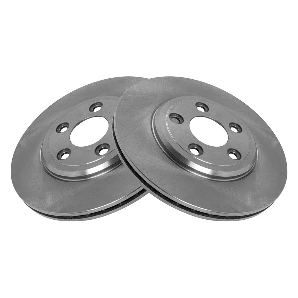 Trq Rear Brake Rotors Set Vented Compatible With 2002-2005 Ford Thunderbird 2000-2005 Jaguar S-Type 2004-2005 Xj8 2000-2006 Linc