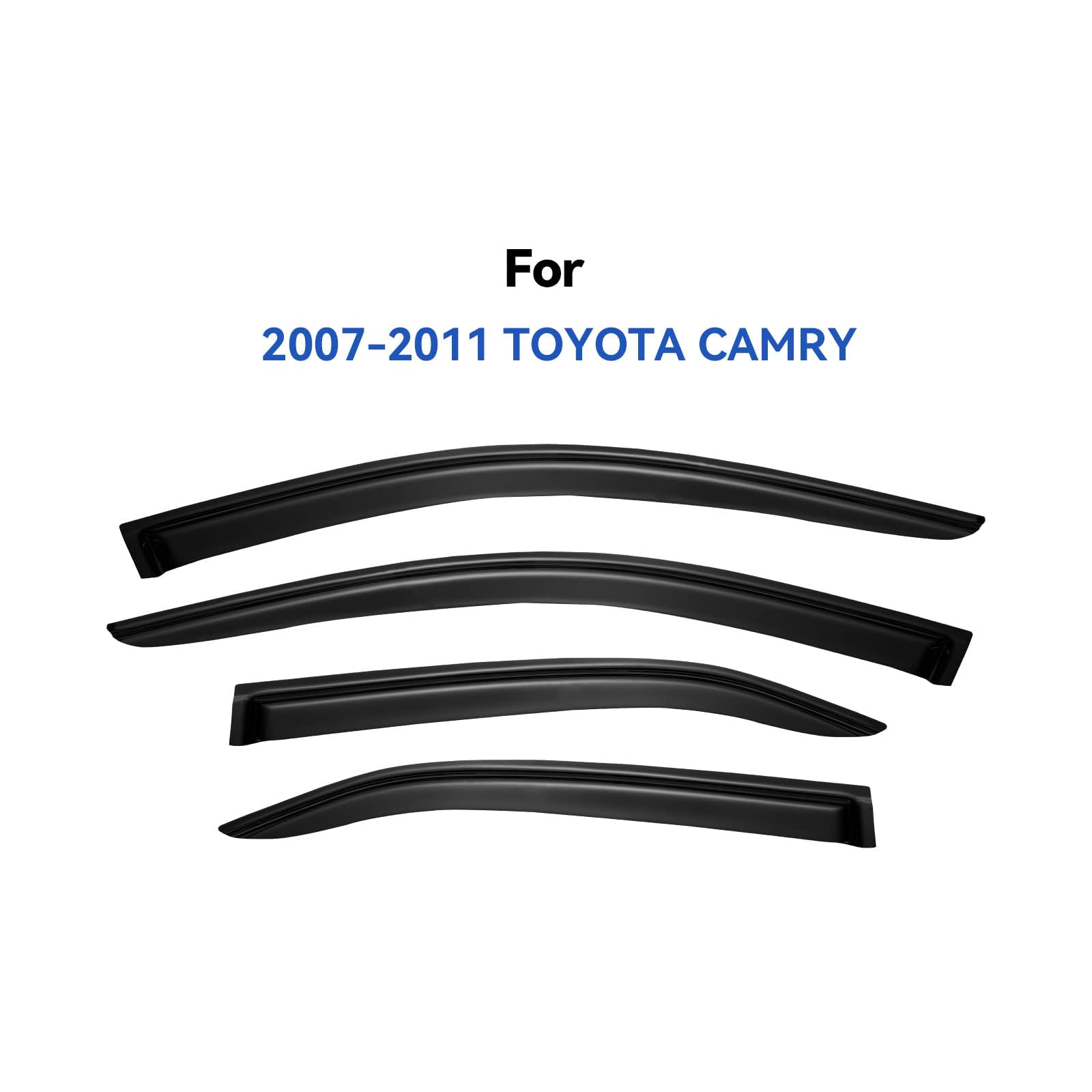 Window Visors Rain Guards for 2007 2008 2009 2010 2011 Toyota Camry, Out-Channel Window Vent Wind Deflectors Visors Shades for 0