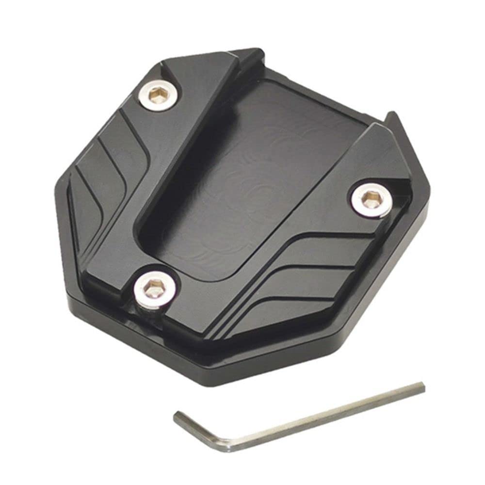 Gofidin Motorcycle Bike Kickstand Pad Support Side Stand Extender Foot Side Stand Extension Foot Pad Support Plate Anti-Skid Enl