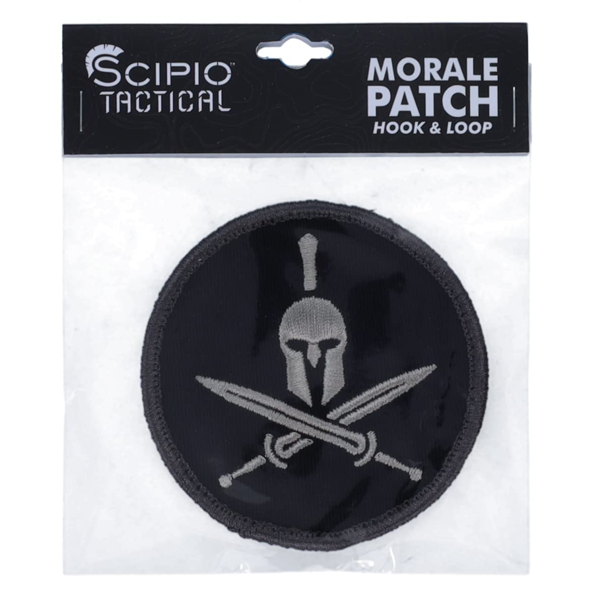 Scipio Tactical Knight With Swords Morale Patch Scsklpch - Military Style Patch For Hats And Backpacks - Law Enforcement Patches - Black