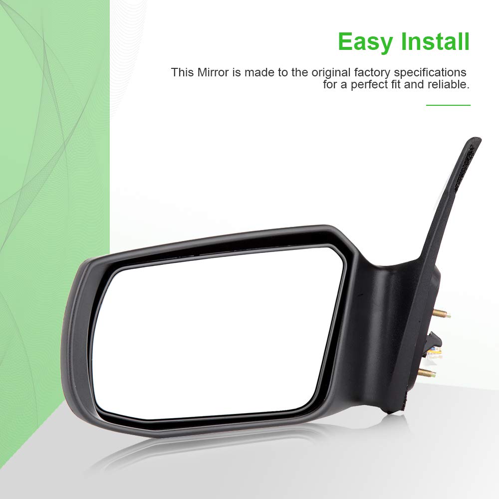 Scitoo Side View Mirror Driver Side Mirror Compatible With 2007-12 For Nissan Altima Sedan 2007-11 Hybrid Non-Folding Non-Heated Left Side Mirror Replace Mirror Parts Exterior Mirror Black