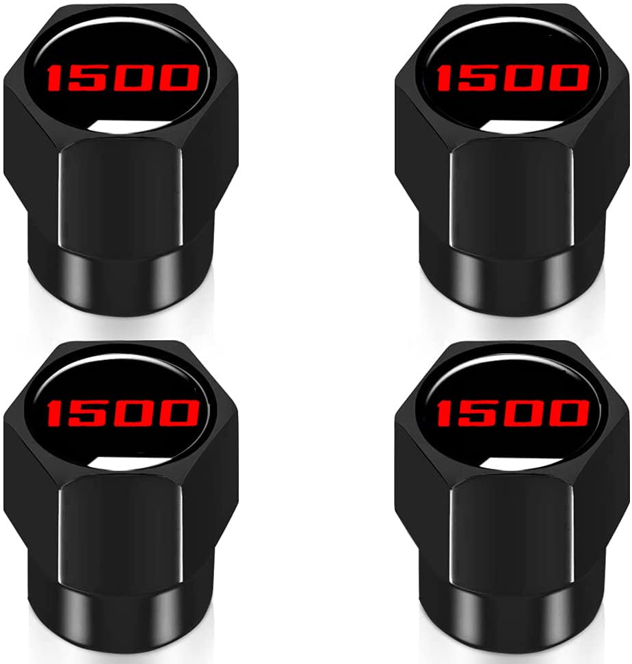 4Pcs Tire Valve Stem Caps Explosion Valve Cover Aluminum Alloy Compatible With Dodge Ram 1500 Chevy Silverado Gmc Sierra 1500