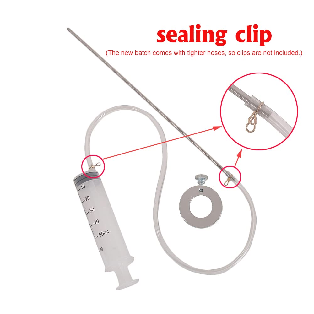 Porotmotor Motorcycle Fork Oil Level Tool, Fork Oil Level Gauge Fork Oil Tool Kit Fork Oil Tool Gauge Suspension Level Tuning Syringe Shock Adjuster With Adjustable Ring