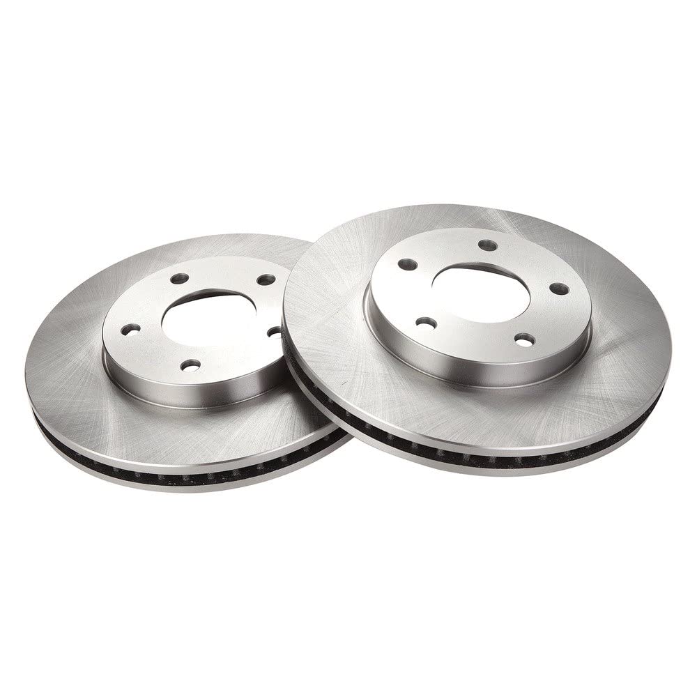 Trq Front Brake Rotors Set Vented Compatible With 2001-2005 Chrysler Sebring Dodge Stratus Mitsubishi Eclipse 2000-2012 Galant 2