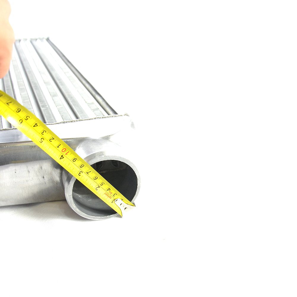 Sunroad Universal Frount Mount Aluminum Intercooler 24'' X 12'' X 3'' Thick Core & Inlet & Outlet Size 3'', Silver