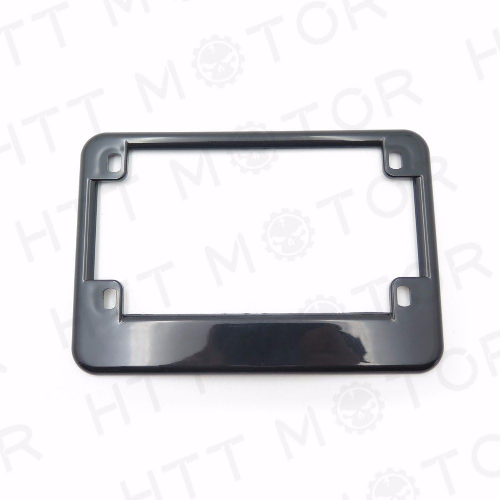 Httmt Mt294-004- Motorcycle License Plate Frame Compatible With 4''X7'' Extra 1'' Width Motorcycle Plate