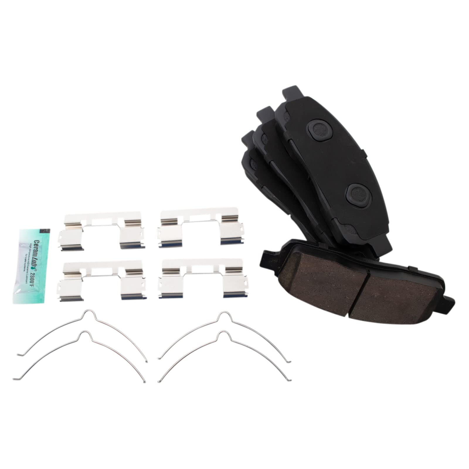 Trq Front Brake Pad & Rotor Kit Brake Pads Brake Rotor Ceramic Compatible With 2009 Ford F-150