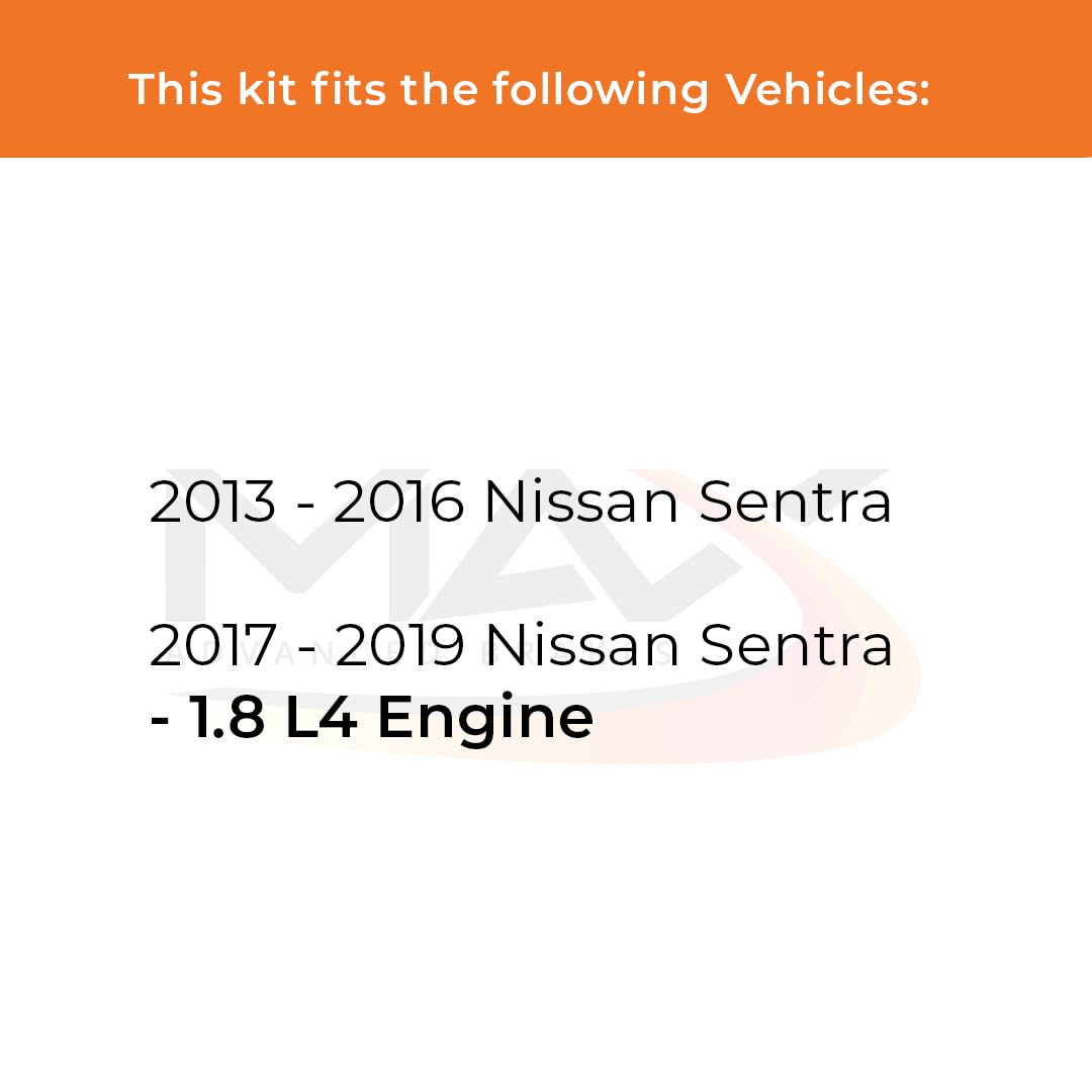 Max Advanced Brakes Front Brake Kit Compatible With 2013 2014 2015 2016 2017 2018 2019 Nissan Sentra 1.8 L4 Engine Replacement Drilled Slotted Black Coated Disc Brake Rotors And Ceramic Brake Pads