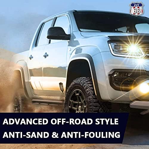 Pit66 Fender Flares Compatible With 2009-2018 Dodge Ram 1500 Factory Style Bolt On Fender Flares 68054339Ab, 68054338A