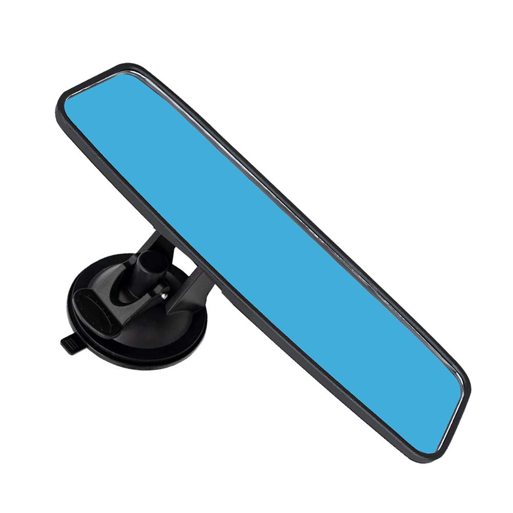 Vkinman Adjustable Car Interior Rear View Mirror - Universal Cars Trucks Suv - 9.64 X 2.6 Inch (Blue)