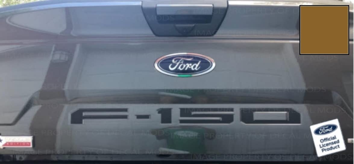 Decal Mods Tailgate Insert Decals Letters Inlays Indent Stickers (Thin) For Ford F150 (2018-2020) (Bronze Metallic) - Cbrnz