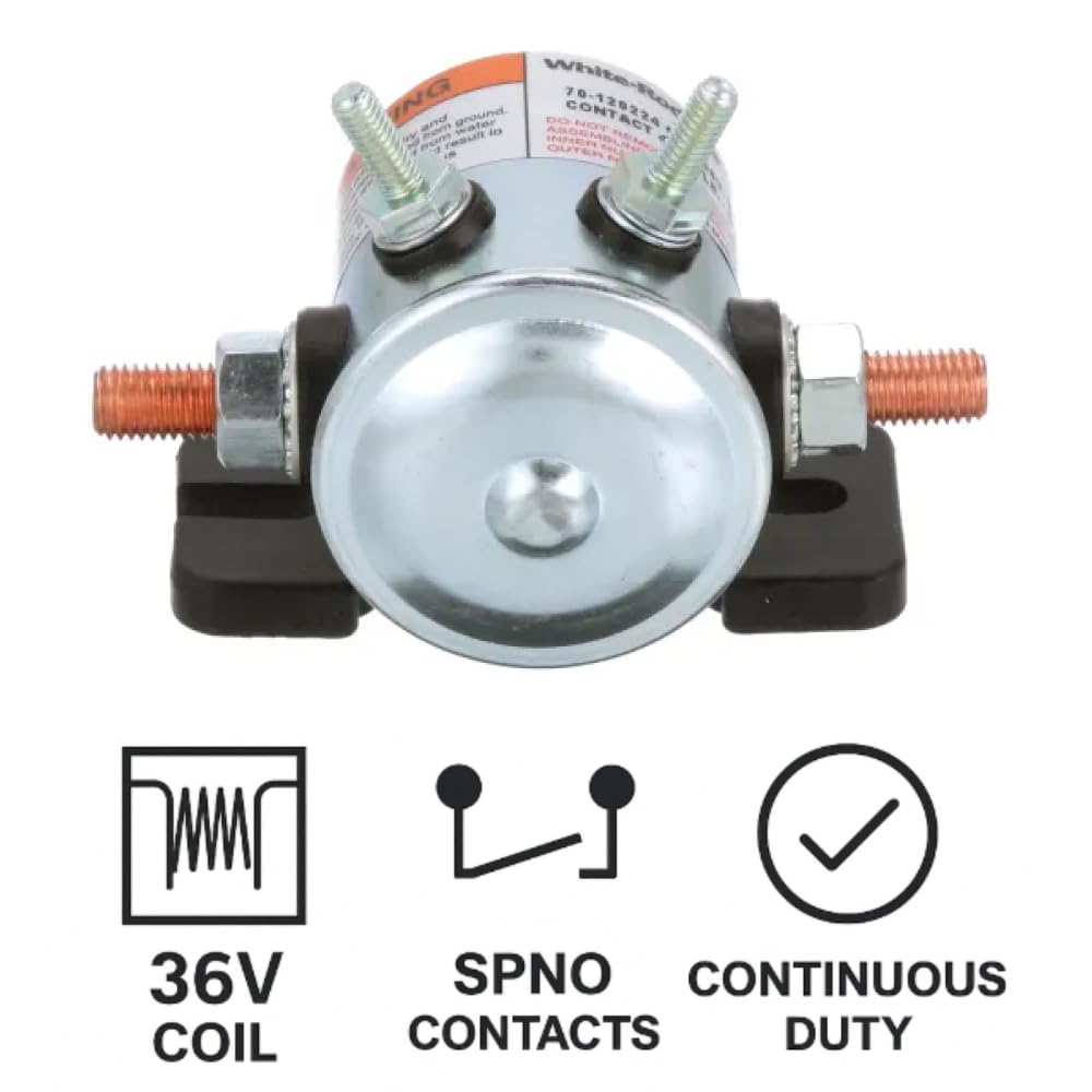 Genuine OEM Replacement 36V Solenoid 70-120224 - Fits EZGO TXT, Medalist, Marathon Golf Cart & Melex Electric Vehicles - 36 Volt