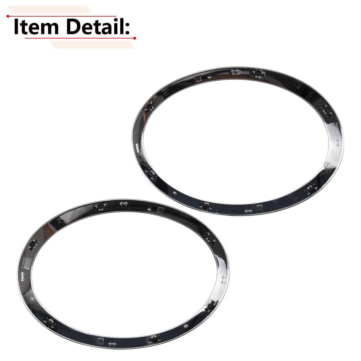 Rlb-Hilon Headlight Trim Ring Compatible With Mini Cooper F55 F56 F57 2014 2015 2016 2017 2018 2019 2020 2021 Year, 1Pair Chrome Headlight Bezel For Driver And Passenger Side