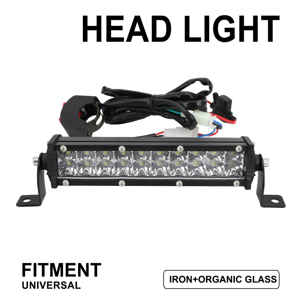 Iuvwisn Motorcycle Led Light Bar Plug-Play 60W 2500Lm Driving Light Kit 7/8'' Handlebar Universal For Crf Xr Rm Kx Klx Ttr Pw Ss