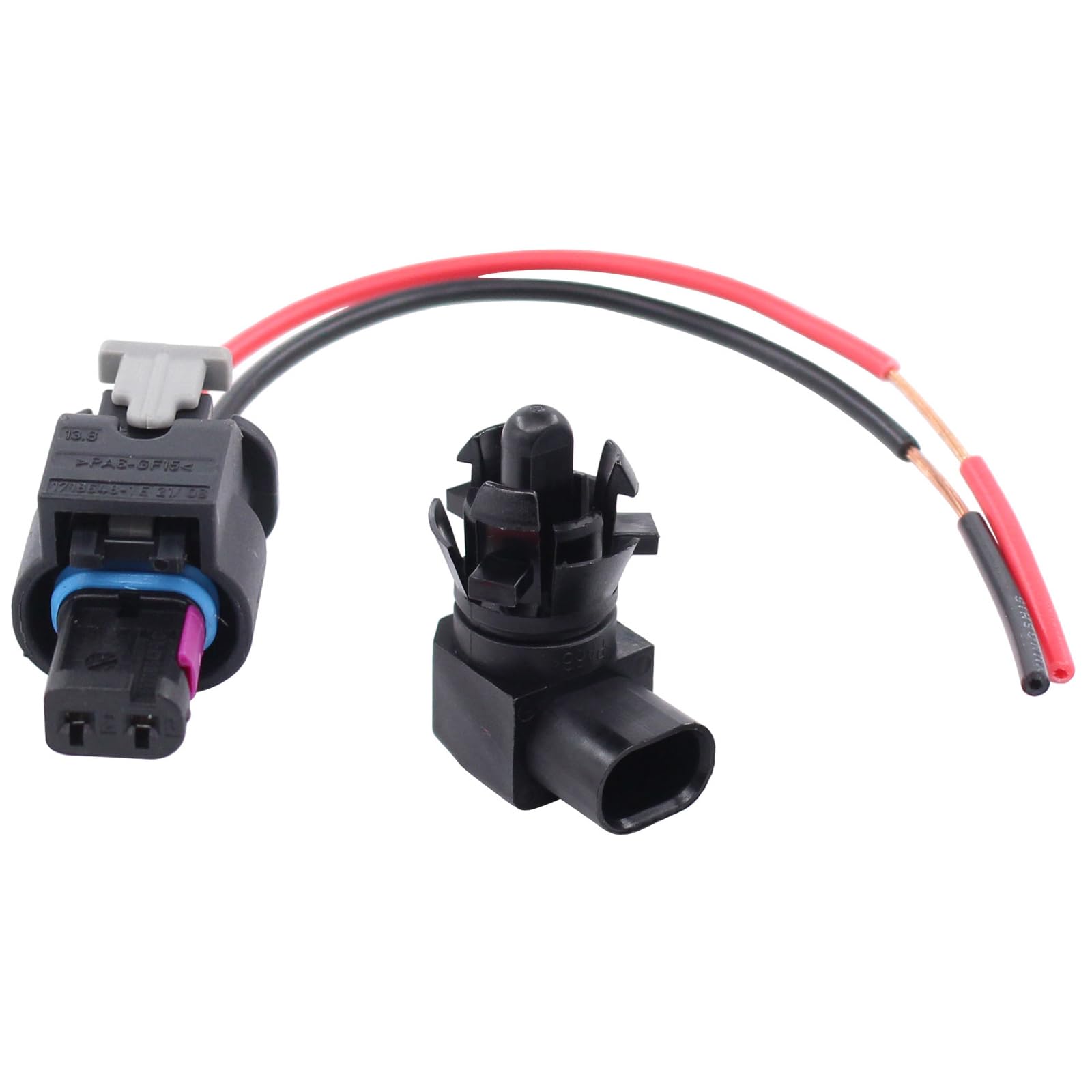 ApplianPar Outside Ambient Air Temperature Sensor and Connector Plug Pigtail Wire Harness Kit for Camaro Colorado Escalade Envis