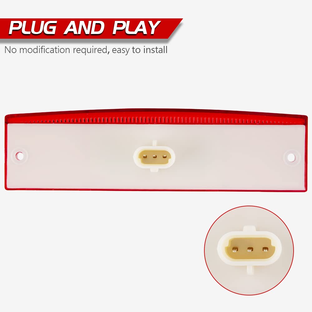 Hazawa Led Tail Light For Ranger 570, Rear Taillight Compatible With Polaris Ranger 400 500 570 800 Efi Midsize Replacement For #2411450 Brake Stop Light Accessories(2411450-Red)