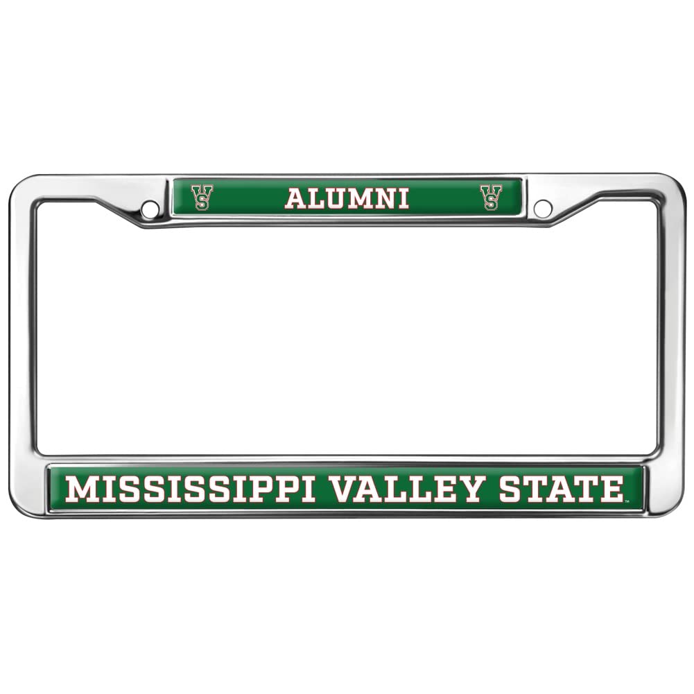 Mississippi Valley State Alumni Logo Full Size Standard License Plate Metal Frame