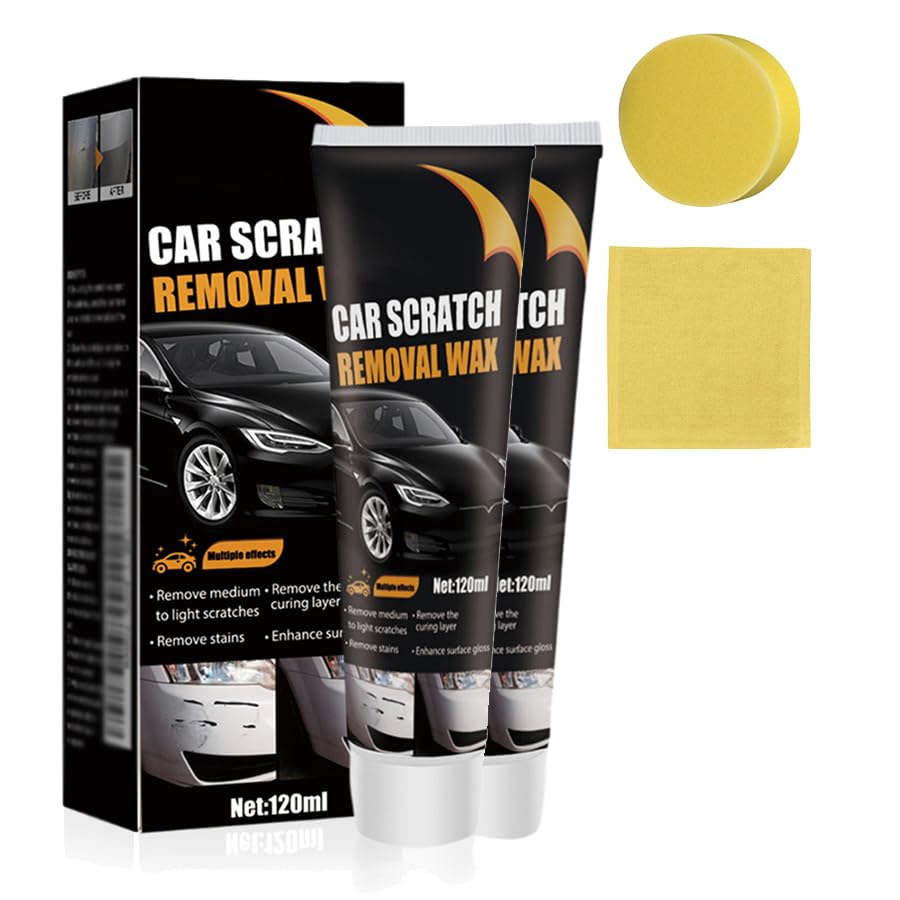 Car Scratch Remover Wax, 2026 Car Scratch Repair Paste for Shallow Scratches, Universal Car Scratch Removal Wax with Wipe and Sp