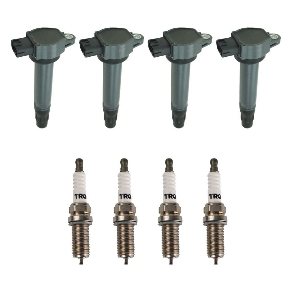 Trq Ignition Kit Ignition Coil Spark Plugs Compatible With 2009-2017 Mitsubishi Lancer 2008-2013 Outlander 2016-2017 Outlander S