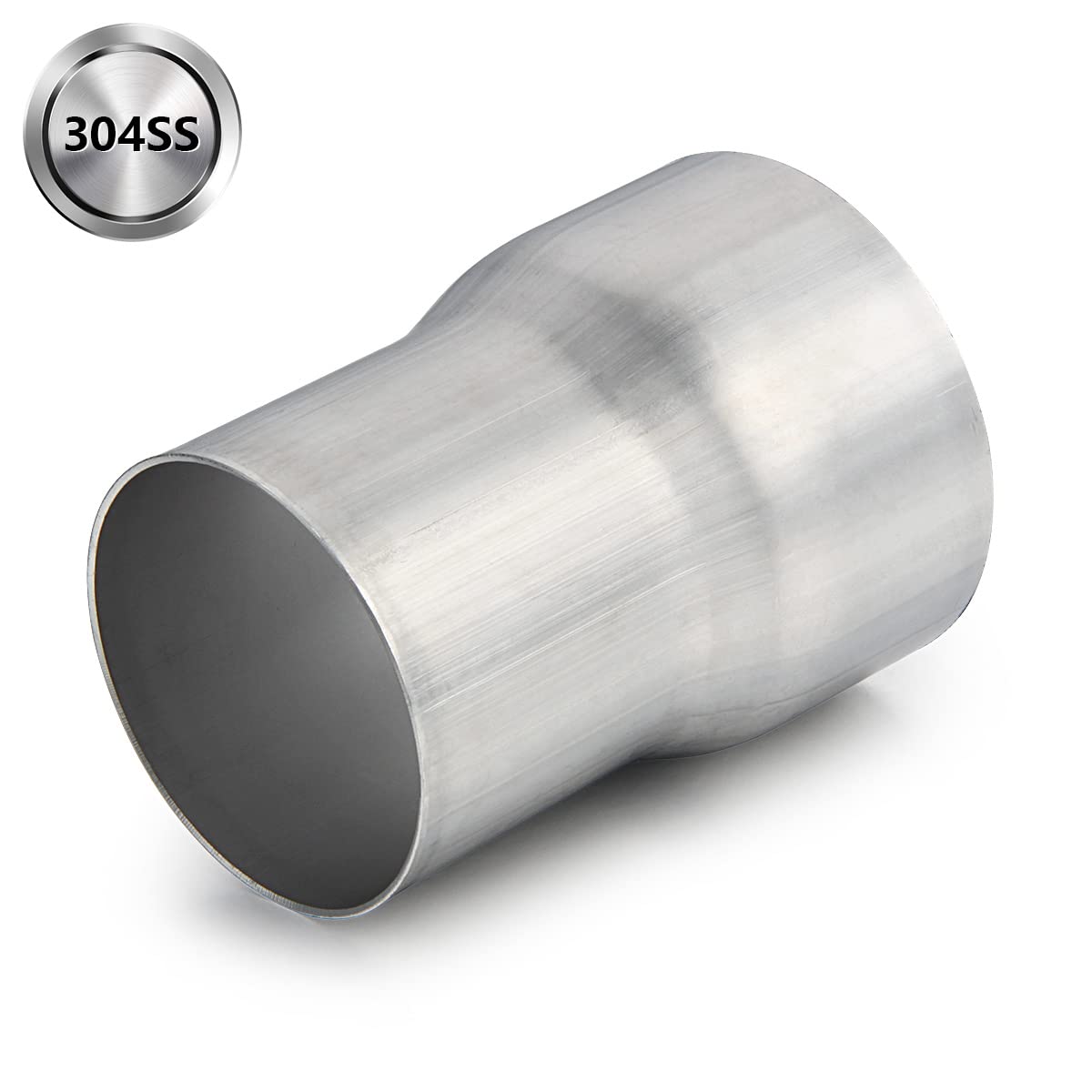 A-Karck Exhaust Adapter Connector 2.25' Id To 2.5' Id, Exhaust Pipe Reducer 4' Overall Length 304 Stainless Steel