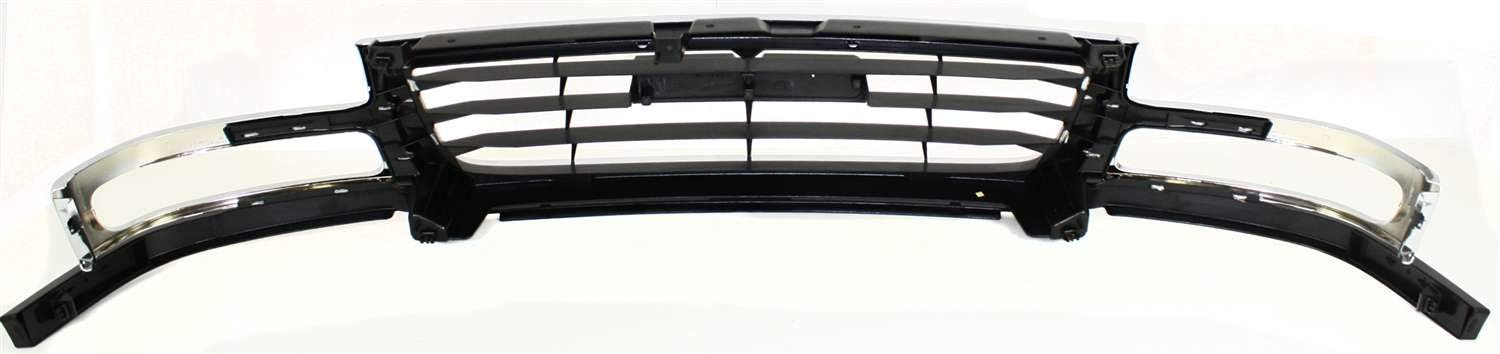 Garage-Pro Front Grille Assembly for 2003-2006 GMC Sierra 2500 HD, Chrome Shell, Black Insert, 19x77x17 inches, Model JCWG070119GP