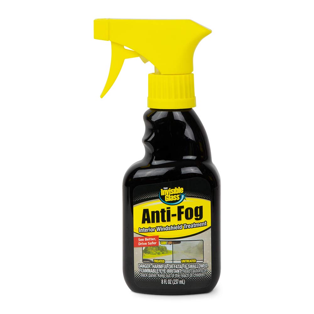 Invisible Glass 92472 8-Ounce Anti-Fog Car Defogger Glass Cleaner Spray For Automotive Interior Glass And Mirrors To Prevent Fogging And Improve Driving Visibility, Clear