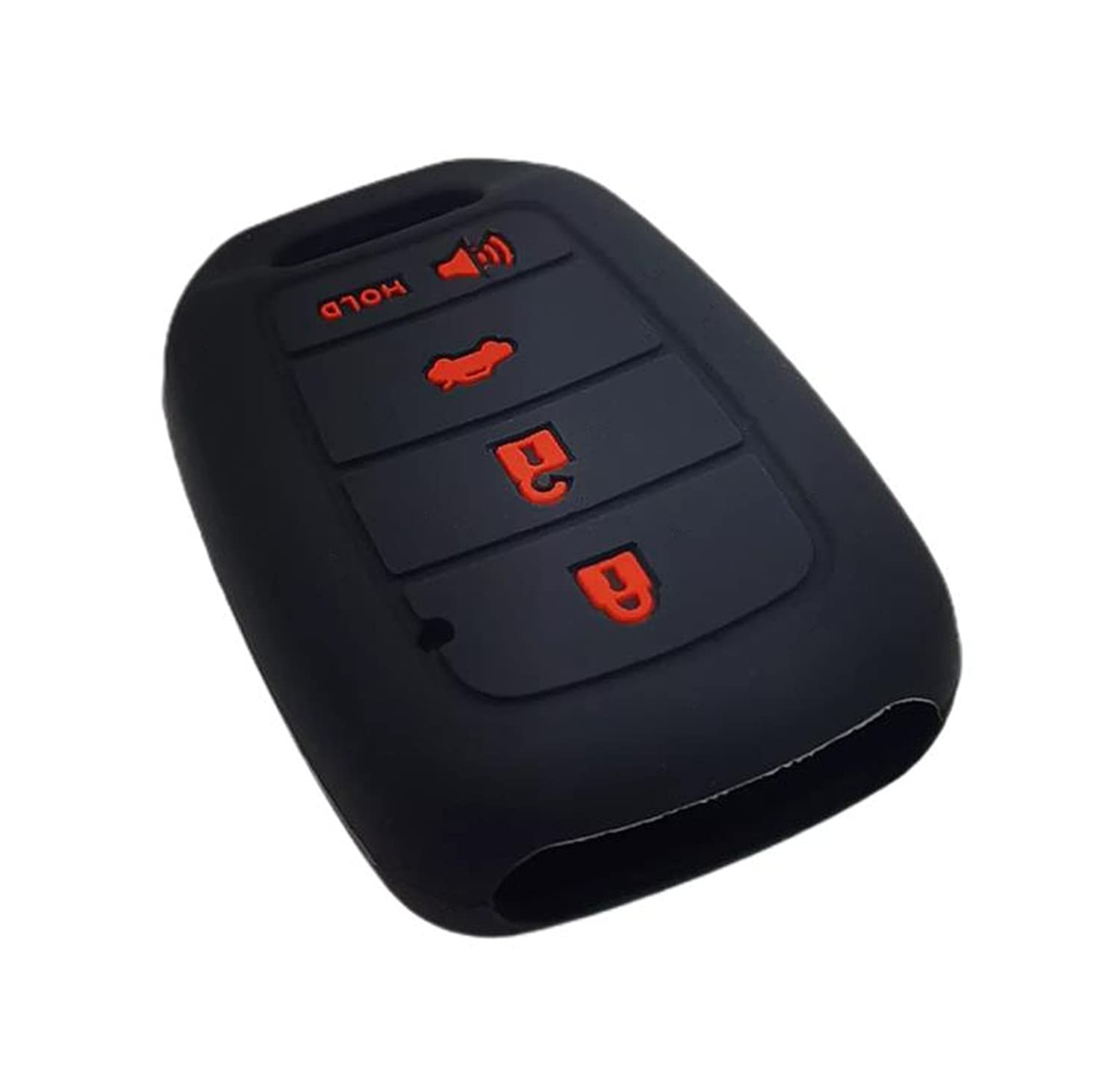 Reprotecting Silicone Rubber Key Fob Cover Compatible With 2013-2021 Honda Accord Cr-V Civic Crosstour Fit Mlbhlik6-1T Mlbhlik6-1Ta (Black Purple)