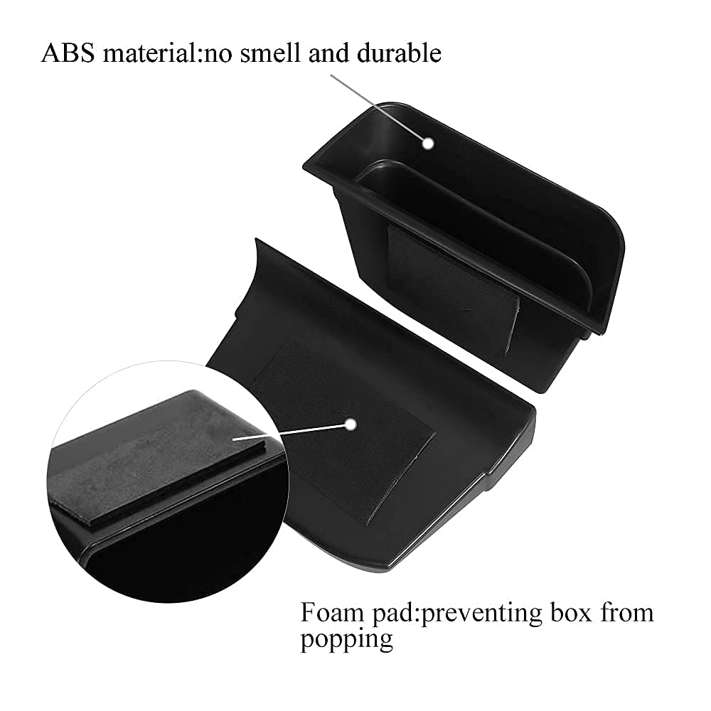 Vesul 4Pcs Door Grab Tray Door Organizer Compatible With Ford Explorer 2020 2021 2022 2023 2024 2025 Armrest Phone Container Han