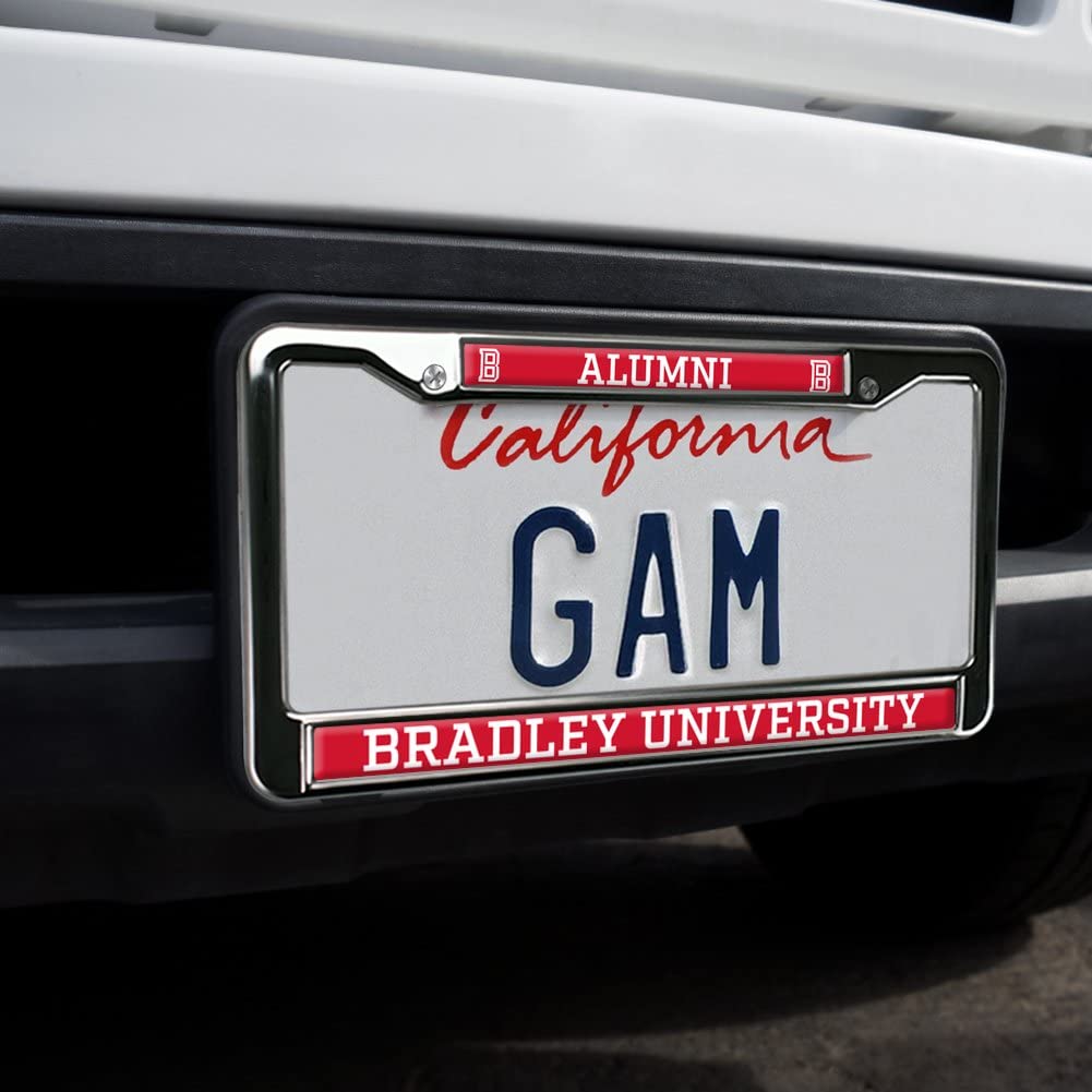 GRAPHICS & MORE Metal License Plate Frame - Full Size, Bradley University Alumni, One Size