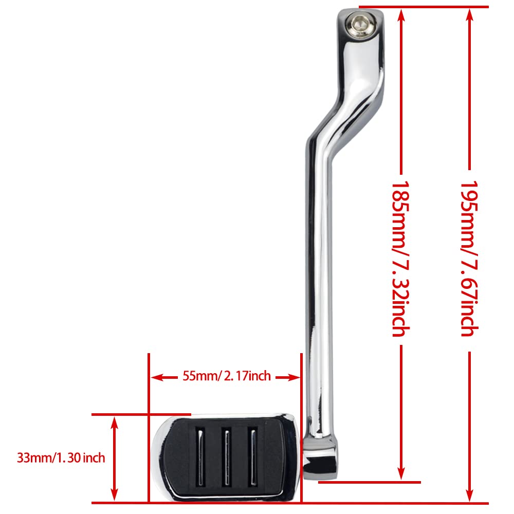 Wowtk Heel Shift Lever,Rear Shift Lever W/Shifter Peg For Harley 1986-2017 Fl Softail, 1988-2024 Touring Road Glide Electra Glide Road King Street Glide And 2008-2024 Trike Models