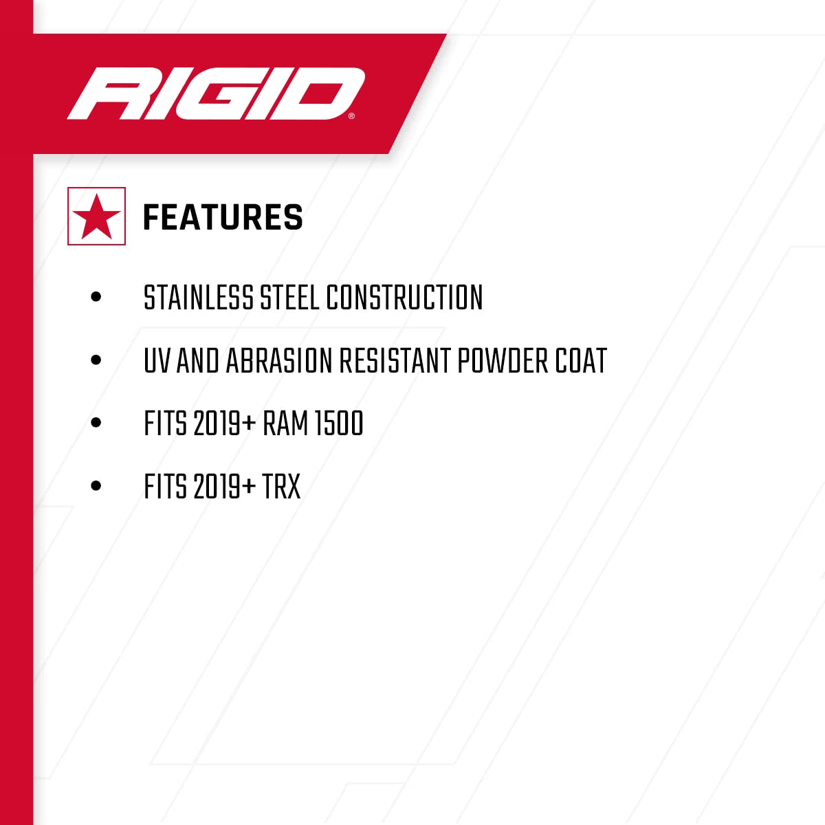 Rigid Industries - A-Pillar Led Light Mount Fits 2019+ Dodge Ram 1500. Compatible With 360-Series, D-Series, Radiance Pods, Adap