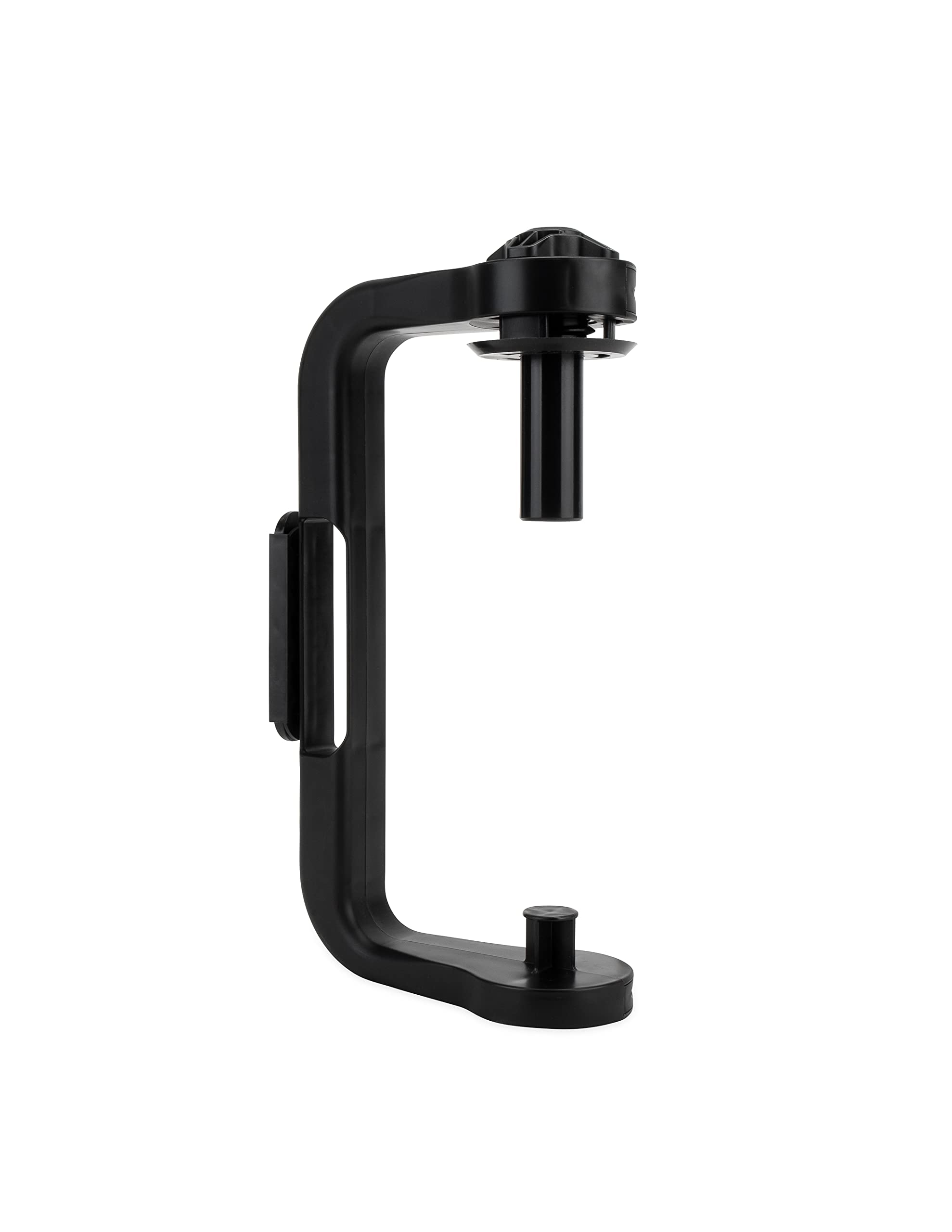Camco Paper Towel Holder | Ideal For Compact Areas | Features Mountable Design And Adjustable Side Knob | Black (57115)