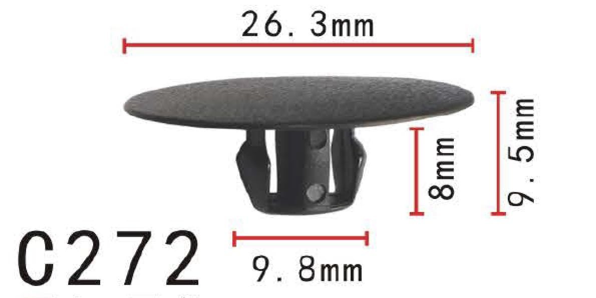 Autobahn88 Retainer Clip For Hood Insulation, Compatible With Mitsubishi (Oem: Mu481187) (Pack Of 20)