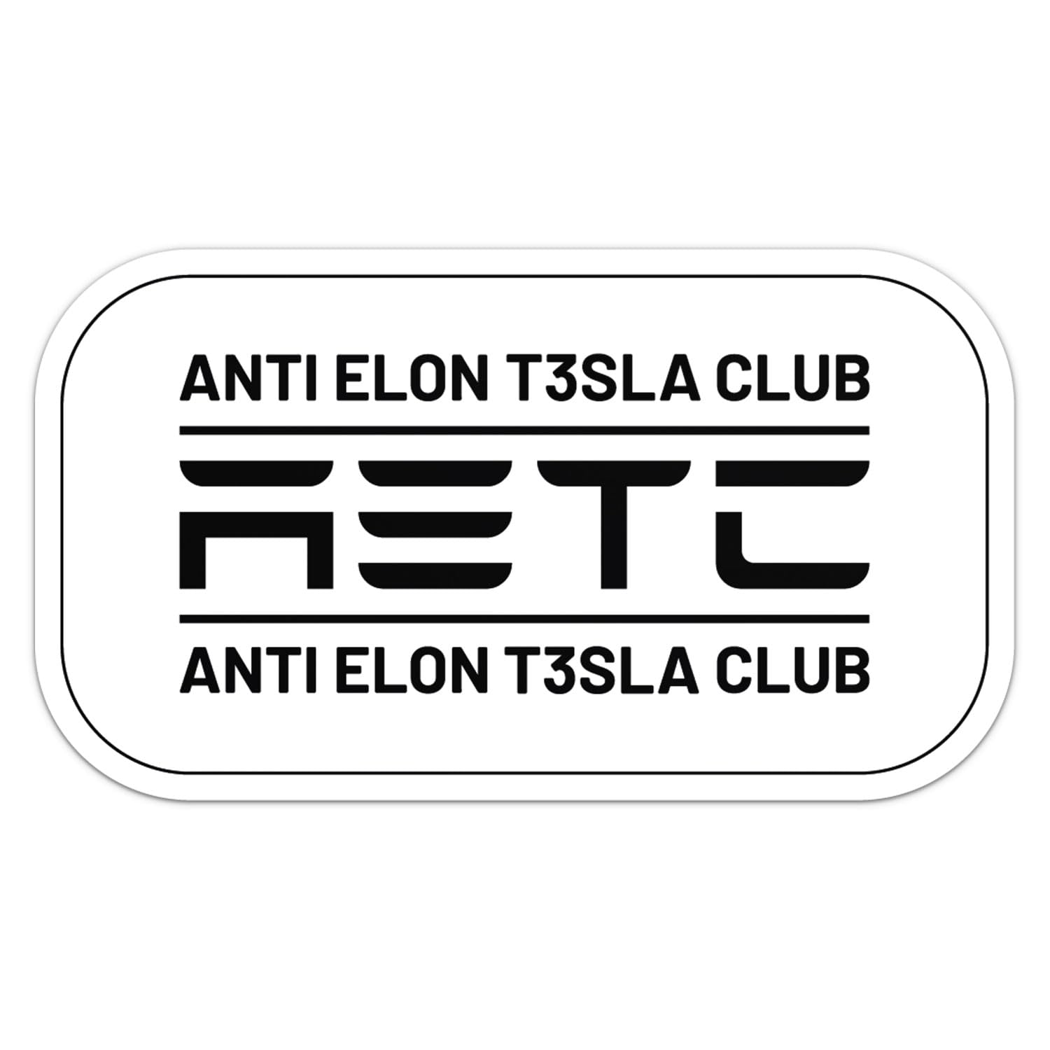 Anti Elon Club Sticker - Waterproof Vinyl Decal For Car Bumper, Laptop, Water Bottle, Bookcase, Wall, And Window, Size - 5'' Lon
