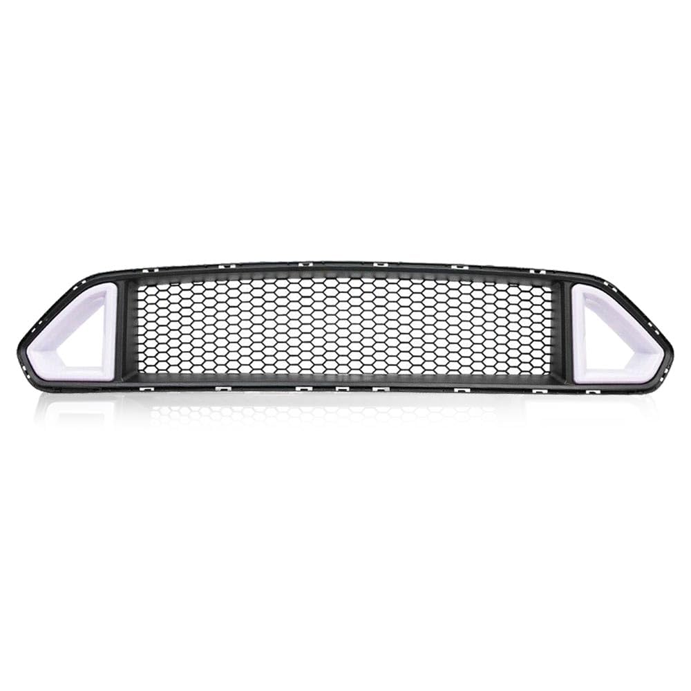 G-PLUS Front Hood Bumper Upper Grille Grill W/DRL LED Light Insert, Compatible with Ford Mustang 2018-2020 (NOT Fit Shelby GT500