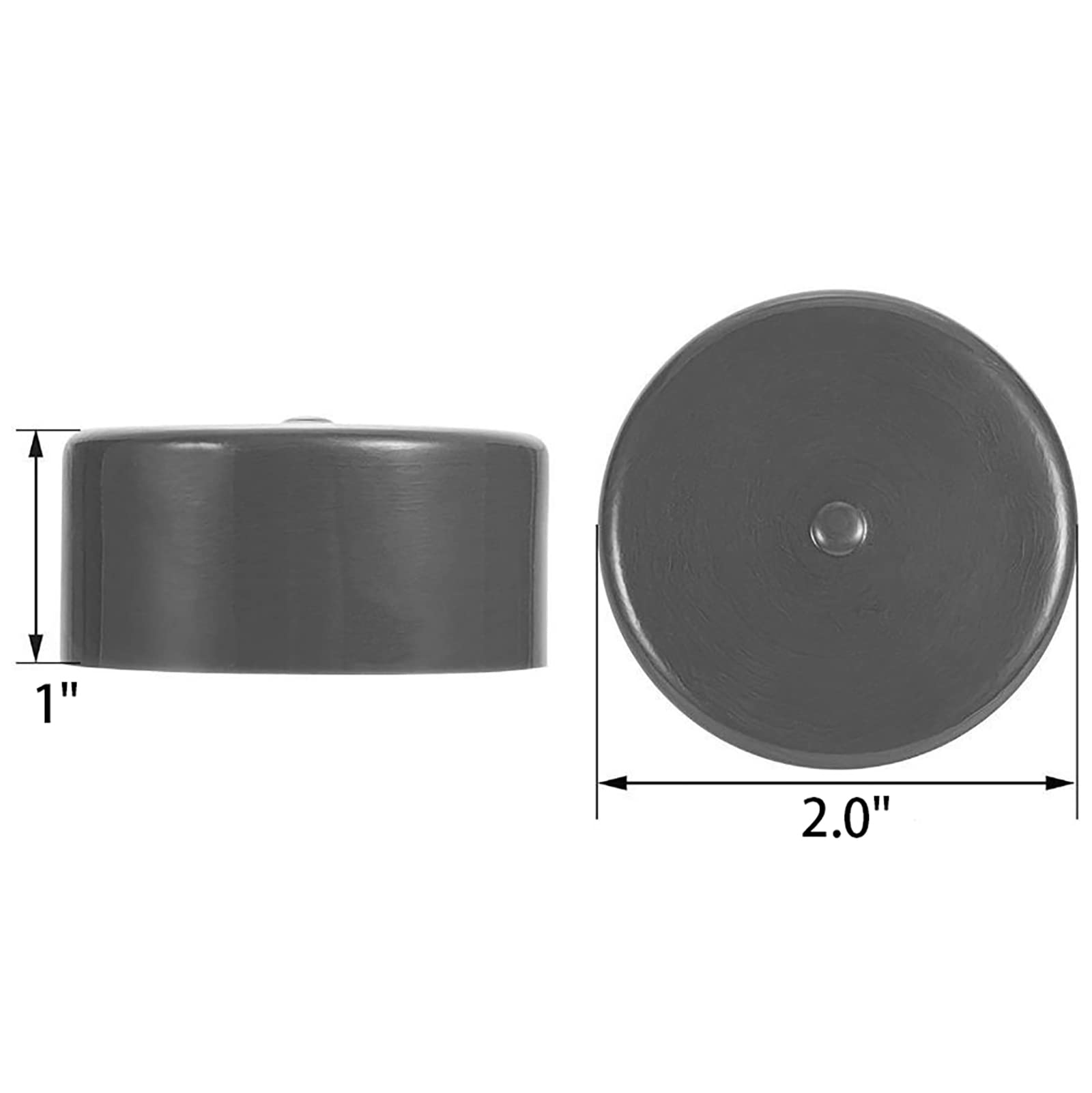 Fdxgyh 4 Pcs 1.98-Inch Bearing Bars Cover Bearing Rubber Caps Trailer Wheel Hub Dust Covers Replacement Bearing Protector