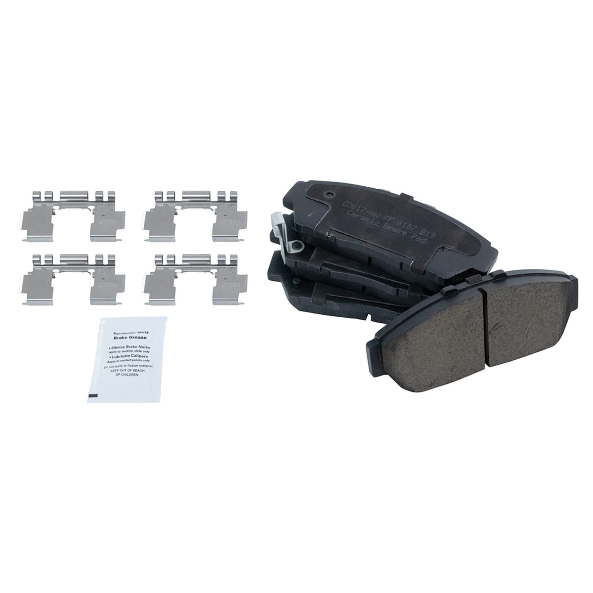 TRQ Front Brake Pads Ceramic Compatible with 1994-2001 Acura Integra 1993-1995 Honda Civic