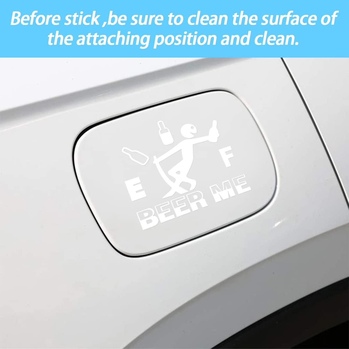 Funny Car Stickers, High Gas Consumption Decal, Fuel Gage Empty Sticker For Auto, Angry Boy Vinyl Fuel Tank Gauge Sticker, Universal Exterior Accessories For Women And Men