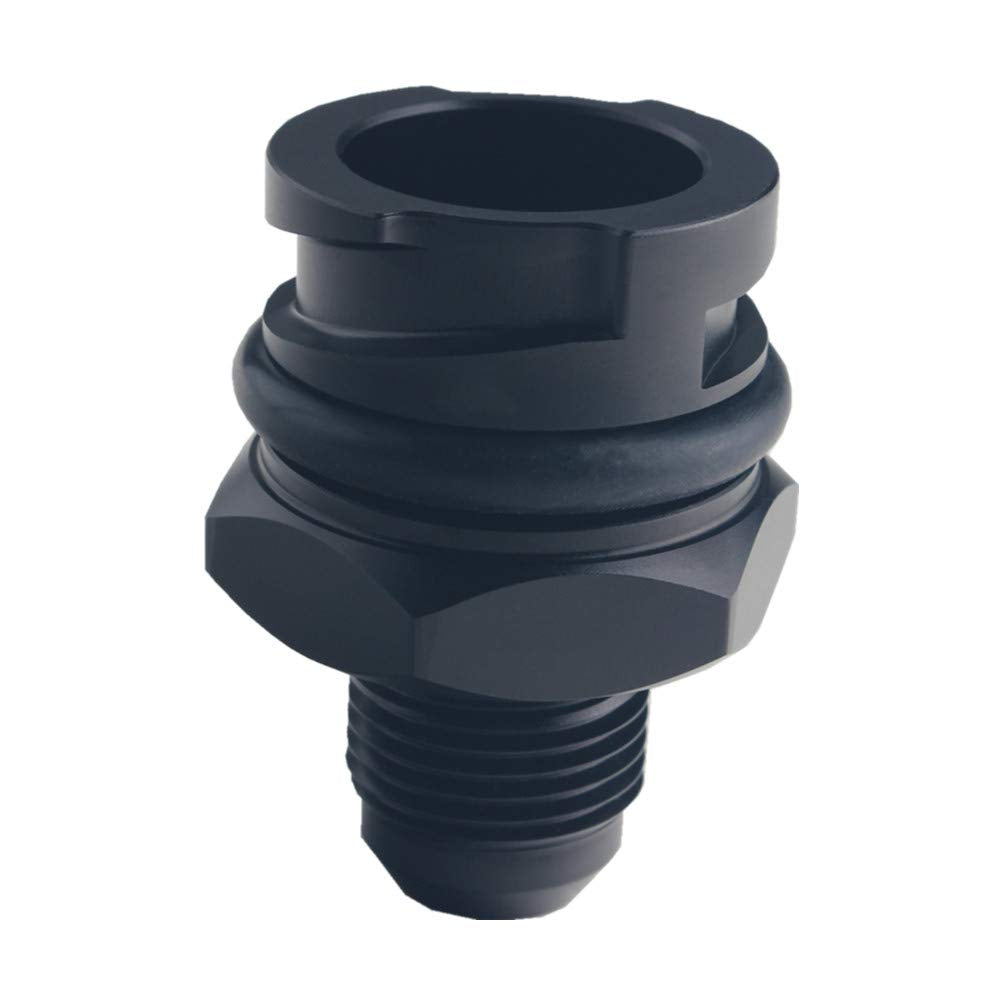 DEWHEL LSX LS1/LS6/LS2/LS3/LS7 Billet Black Valve Cover Oil Cap w/ -10 an Fitting Compatibility