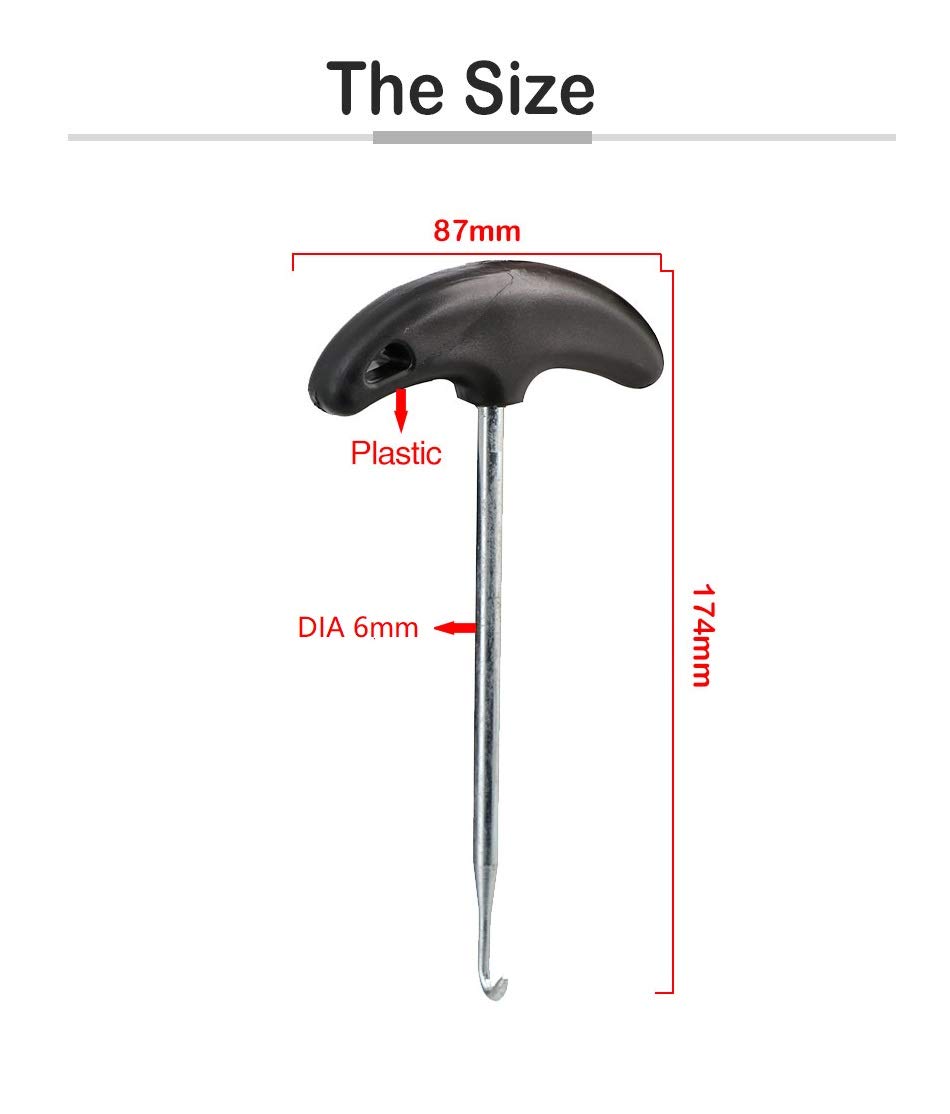 P1Tools Motorcycle Exhaust Pipe Spring Puller Installer Hook Tool With Exhaust Pipe Springs 67Mm 75Mm Swivel Hook