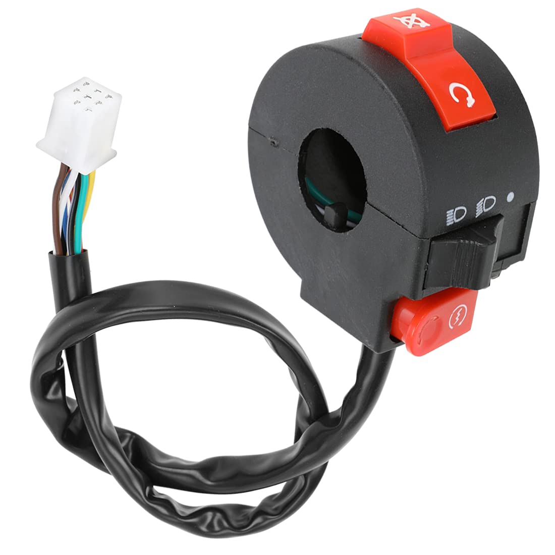 Fvrito Left Starter Kill Light Switch Female Plug Assembly For 50Cc 70Cc 90Cc 110Cc 125Cc Taotao Roketa Sunl Rps Icebear Rps Yamoto Jetmoto Kazuma Vitacci Chinese Atv Quad 8 Wire 3-Function